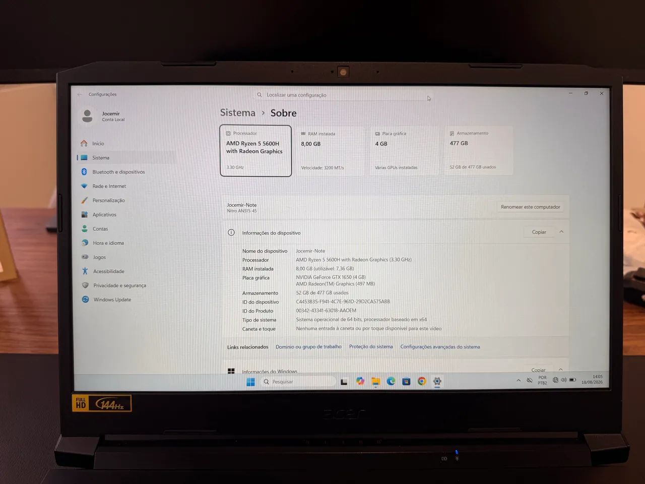 Notebook Gamer Nitro 5 - Foto 4