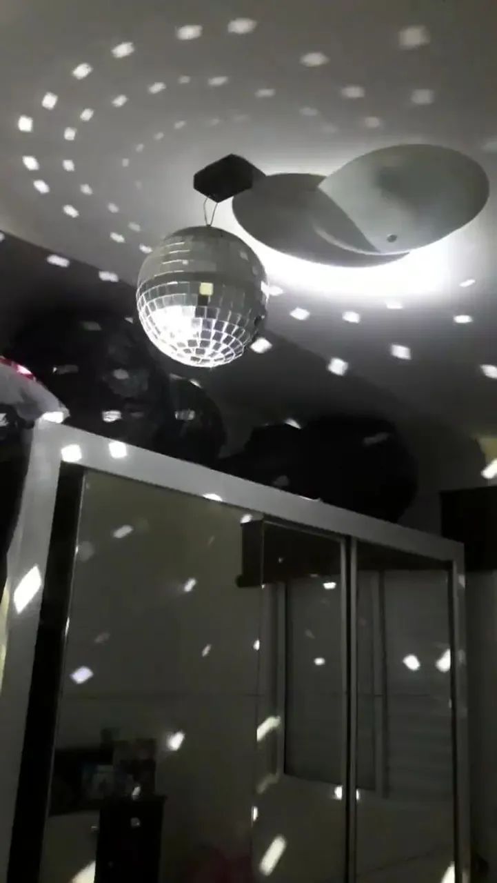 GLOBO ESPELHADO 30cm COM MOTOR "Festas, DJ" - Foto 2