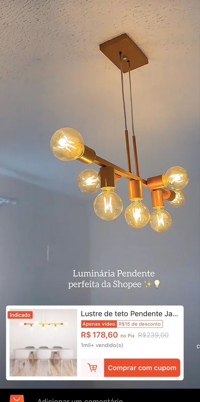 Luminária de teto Pendente  - Foto 3