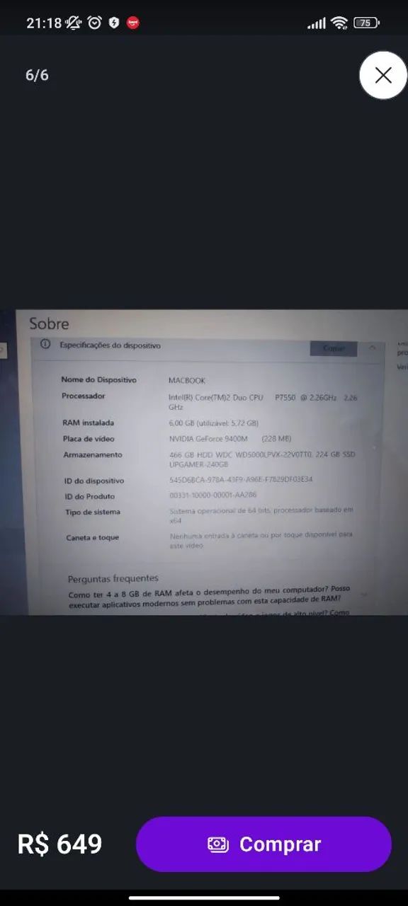 MacBook branco - Foto 5