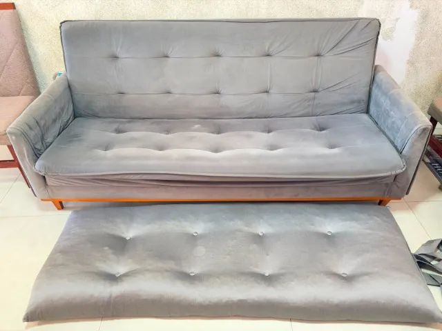 Sofá cama 3 luagres casal reclinável - Foto 3