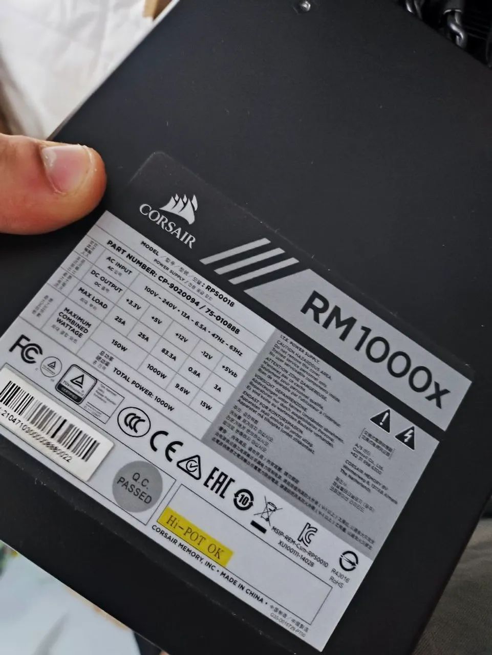 Fonte Corsair RM1000x 1000W 80 Plus Gold - Foto 3