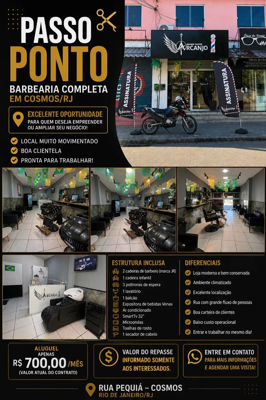 ? PASSO PONTO - BARBEARIA COMPLETA EM COSMOS/RJ