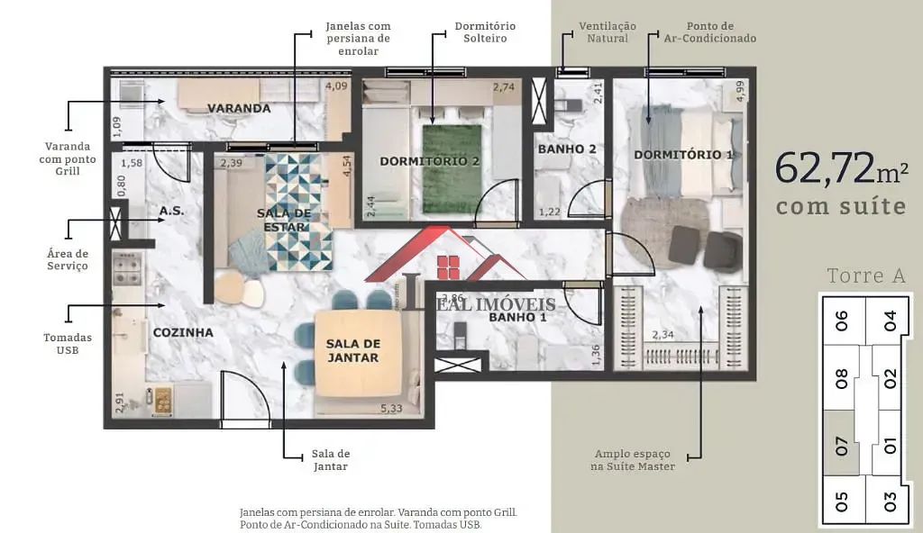 Apartamento com 2 dormitórios à venda, 62 m² - Vila Palmares - Santo André/SP - Foto 5