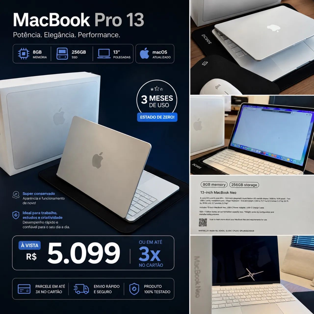 MacBook 13 Pro zerado