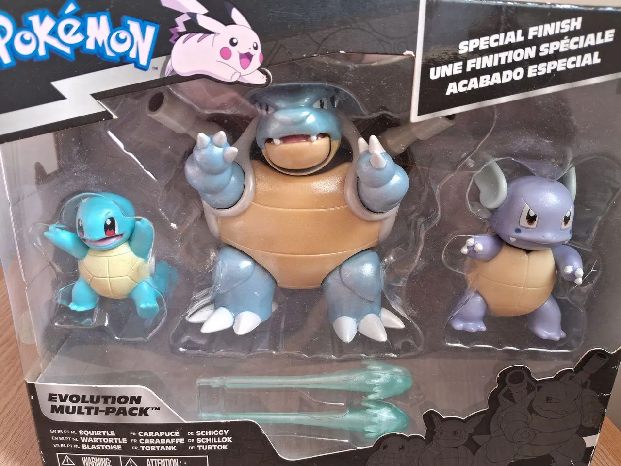 Pokémon Select Squirtle Warturtle Blastoise Multipack Evolution Figure - Foto 5
