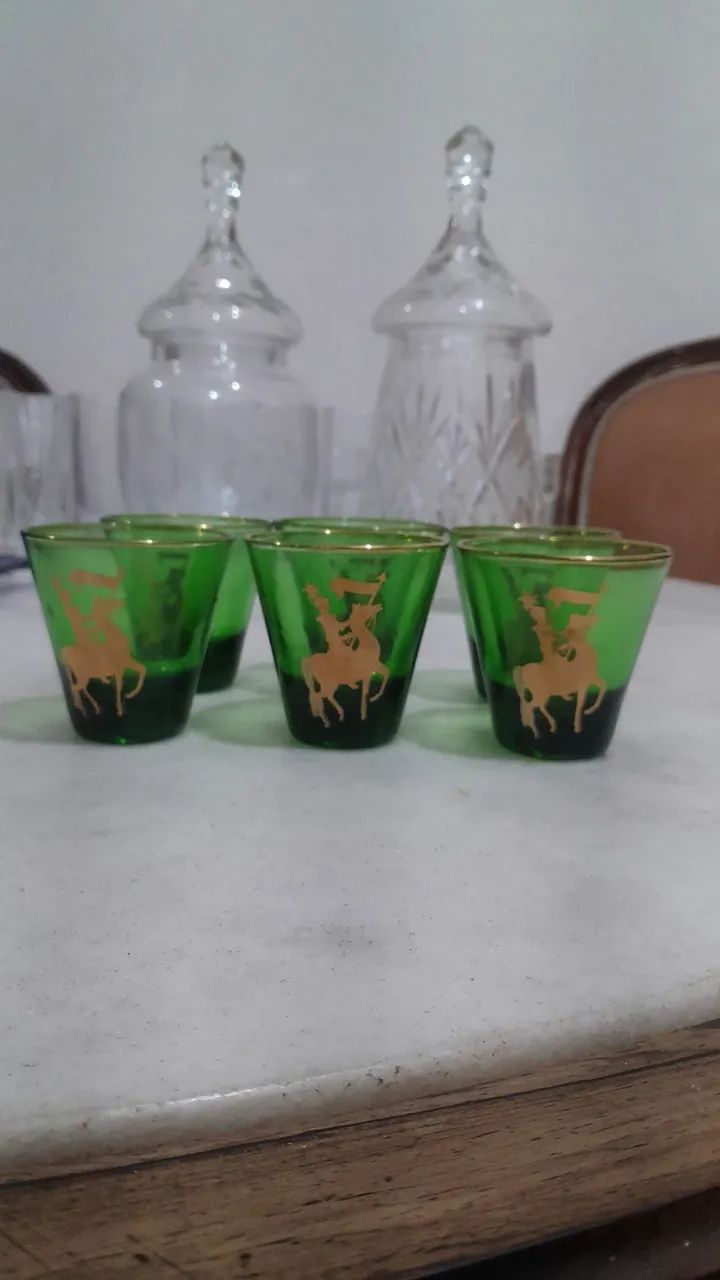 Conjunto 6 copos verdes para licor - Foto 2