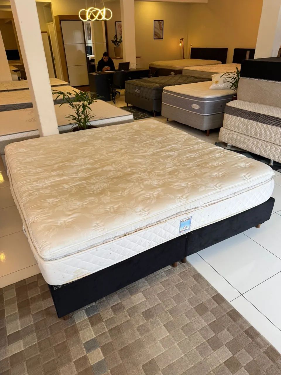 Colchão KING USADO COM BASE - ENTREGAMOS! 