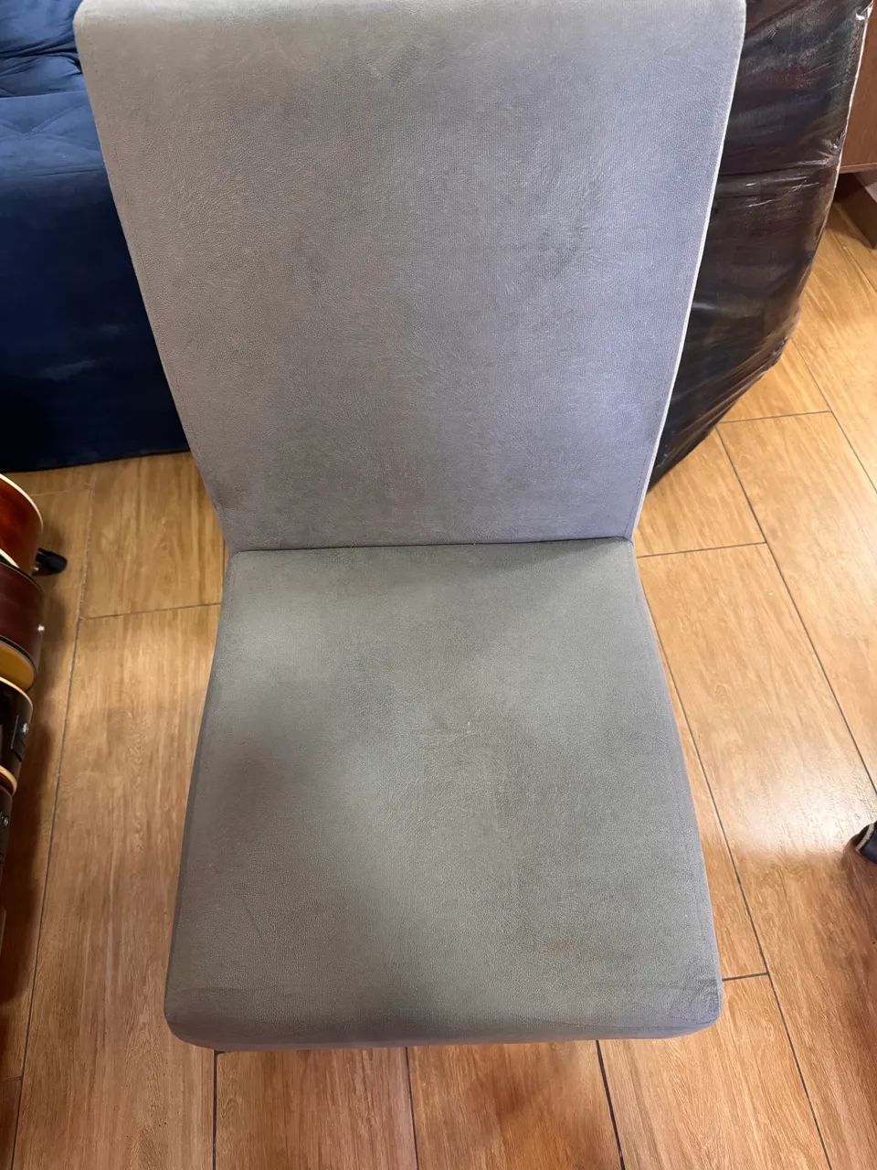 Cadeira Mesa de Jantar em Suede - Foto 4