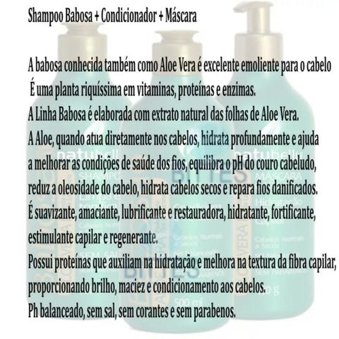 Shampoo Babosa + Condicionador + Máscara Natubelly - Foto 3