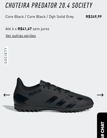 chuteira society adidas 41