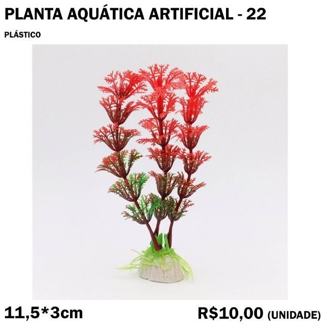 Planta de Decoração de Aquário Artificial - Modelo 22