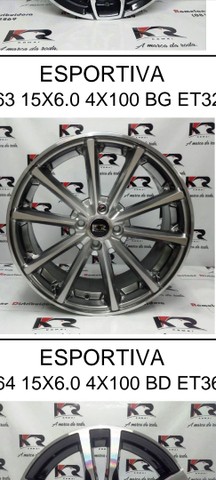 Roda Nova aro 15 - Modelo Eclipse 4x100( Em até 12x)
