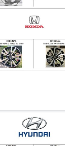 RODAS NOVAS Aro 15 HONDA FIT/CITY(EM ATE 10X)