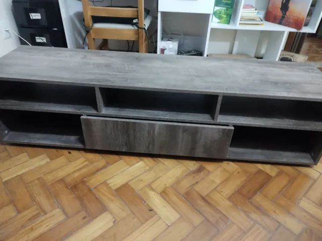 Vendo rack de sala cor castanho em MDF único dono. R$ 130 reais.  - Foto 4