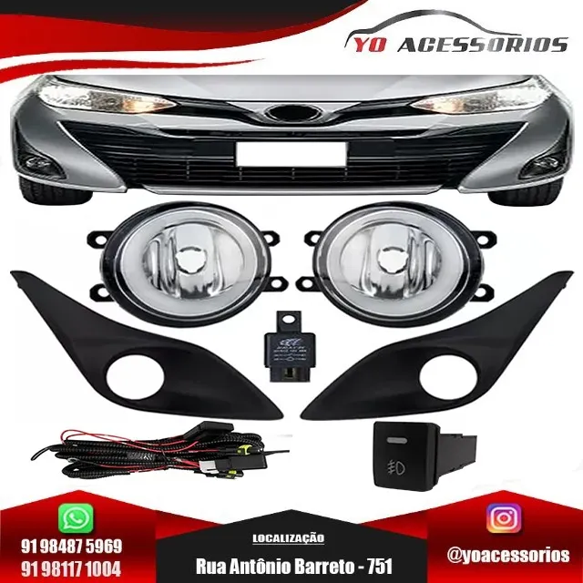 Kit Farol de Milha Yaris 2018 - 2020 Modelo Original