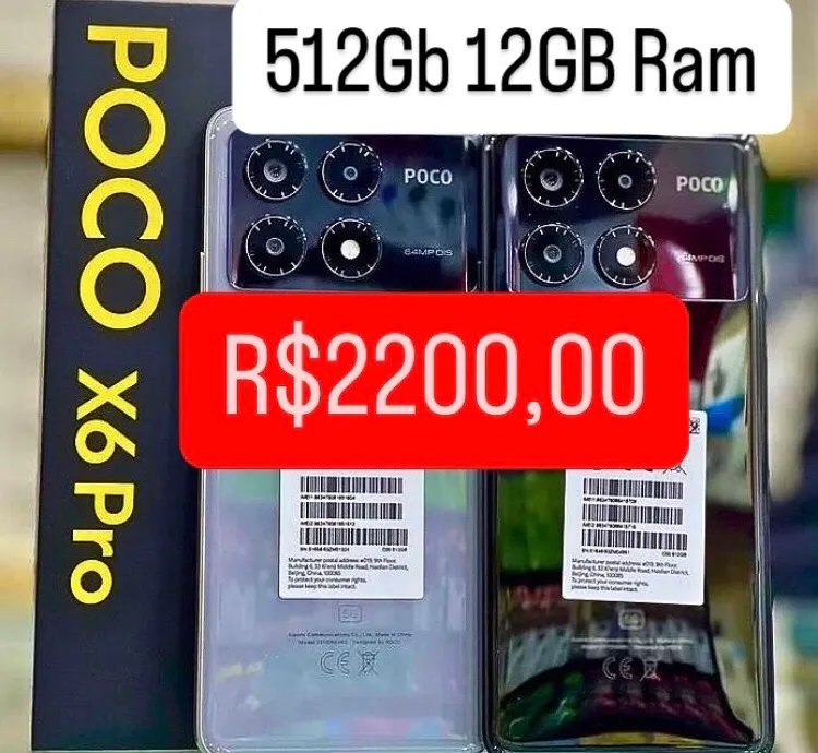 Poco x6 pro 5G NFC 512Gb 12Gb Ram Lacrado Oferta 30 11 2024 Global