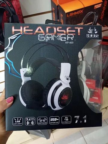 Headset gamer de led com microfone 