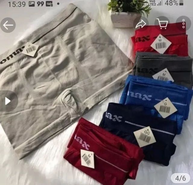 Cueca box adulta pmgg material micro fibra - Foto 3