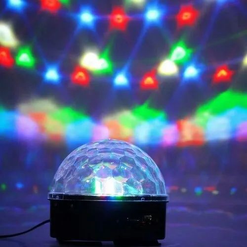 Globo de Luz Giratório LED RGB para Festas Loja Coimbra Computadores Entregamos - Foto 2