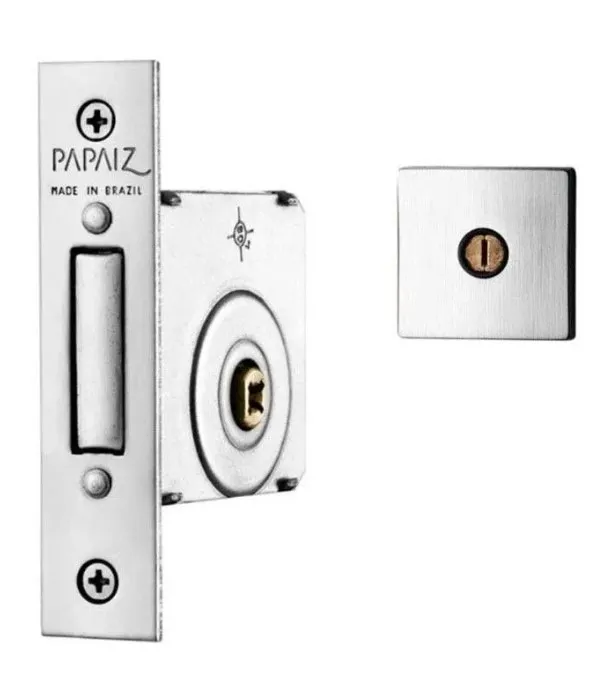 Fechadura Trava Auxiliar Tetra 140 R208 Cromada - Papaiz
