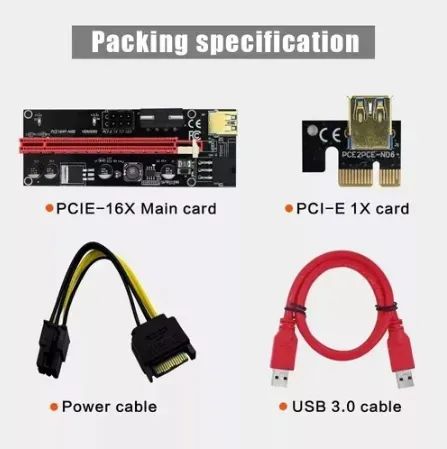 Placa Riser Card Ver 009s Usb 3.0 Pci-e 1xto16x  - Foto 3