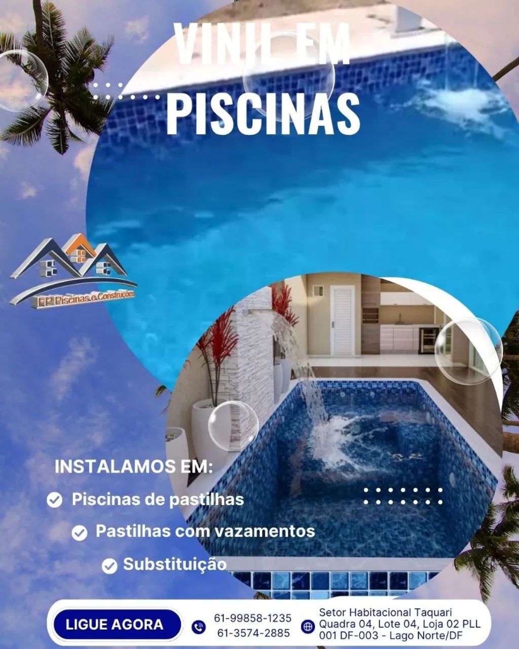 Piscinas com vazamentos?  Temos a solução. 