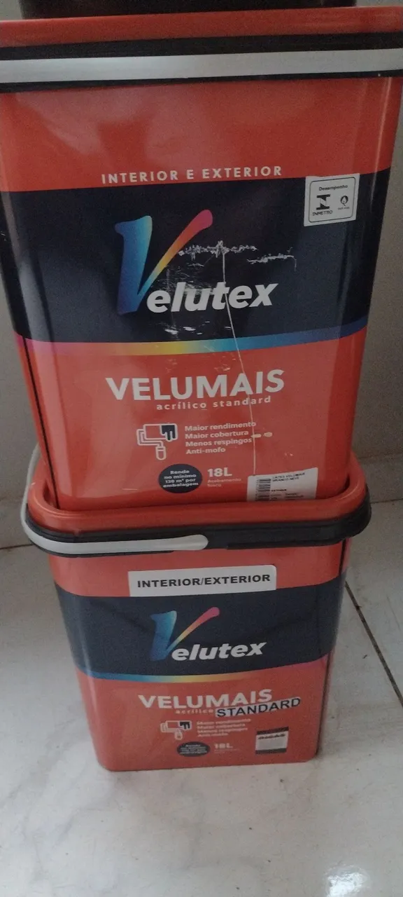 Tintas Velutex Velumais Acrílico Standard 18 Litros