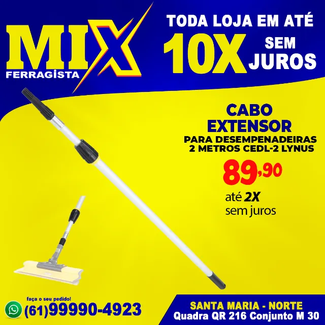Cabo Extensor Para Desempenadeiras 2 Metros CEDL-2 Lynus