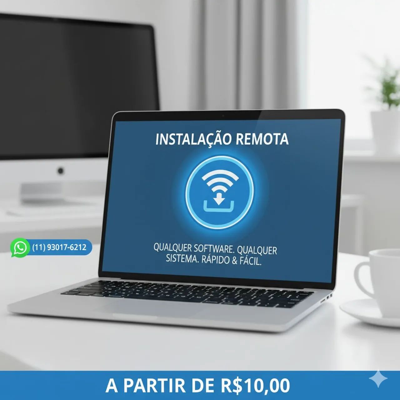 Instalamos Seu Software Sem Sair de Casa! Rápido, Seguro e Garantido.