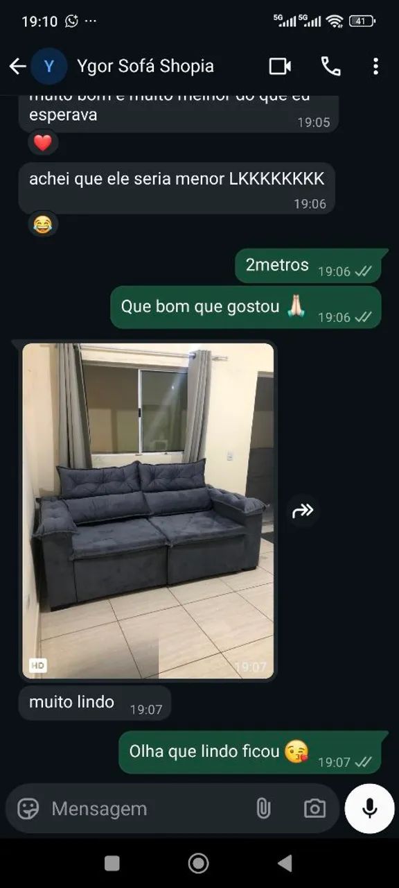 Sofá retrátil reclinável por apenas $1599 Pix 