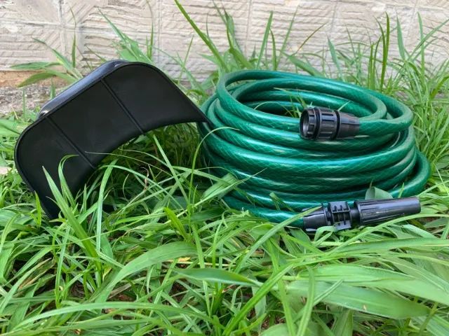 ? Mangueira de Jardim Verde Reforçada + Esguicho, Conector e Suporte Grátis! - Foto 5