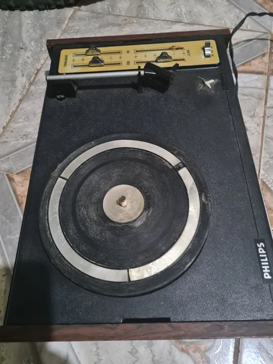 Vitrola toca disco philips antiga usada peças 