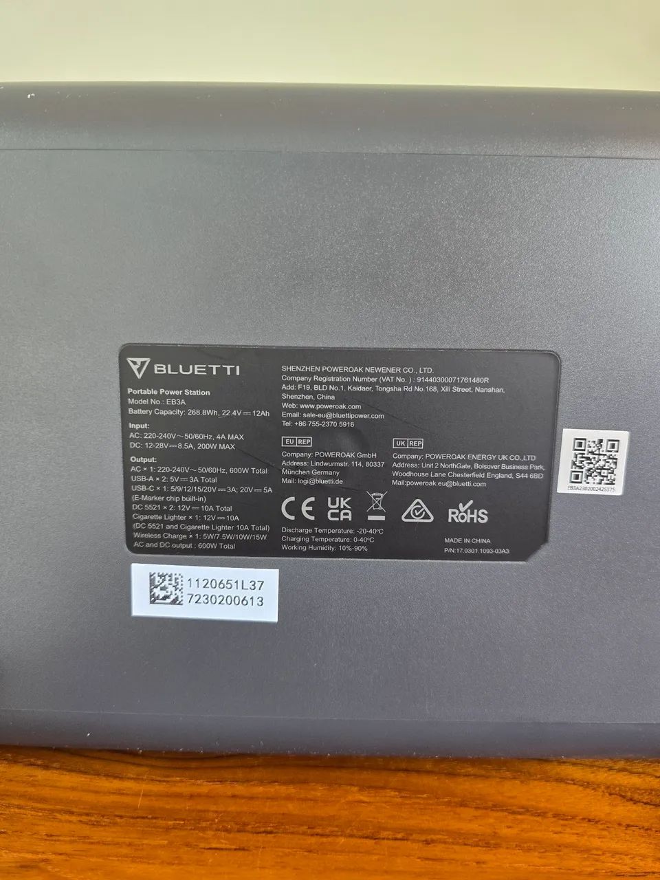 Gerador Portátil Bluetti EB3A 600W 268Wh - Foto 3