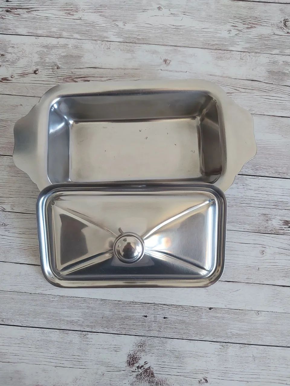 Porta Manteiga Aço Inox com Tampa - Foto 3