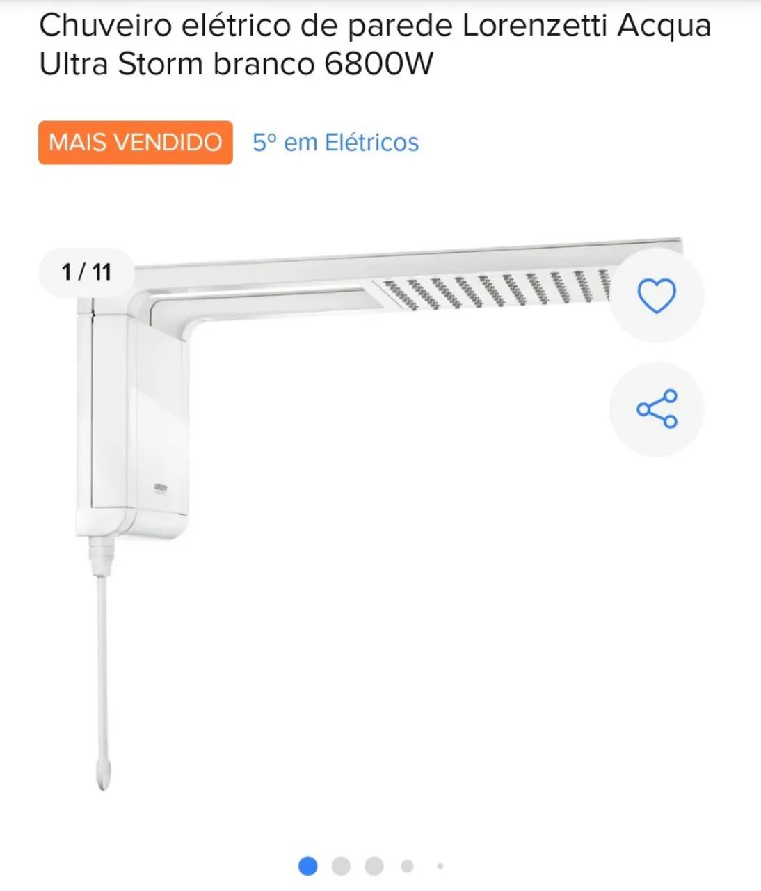 Lorenzetti Acqua Ultra Shower 6,800 W 220 V
