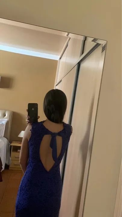 Vestido de renda azul - tamanho M - Foto 2