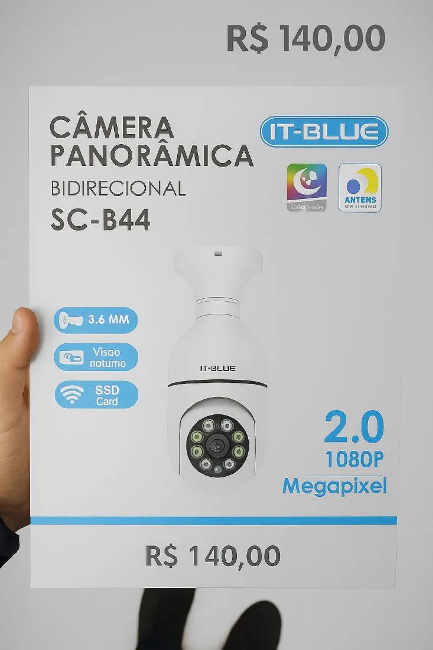 Câmera de segurança Wi-Fi sem fio 64290077655937122