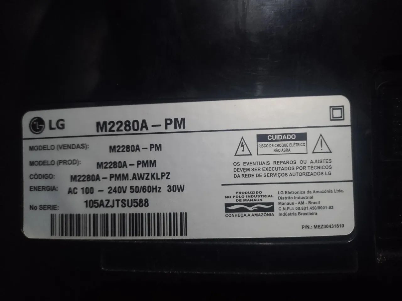 Tv LG 22 Polegadas para Retirada de Peças  - Foto 5