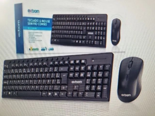 kit teclado e mouse sem fio com pilhas inclusas Exbom - Foto 2