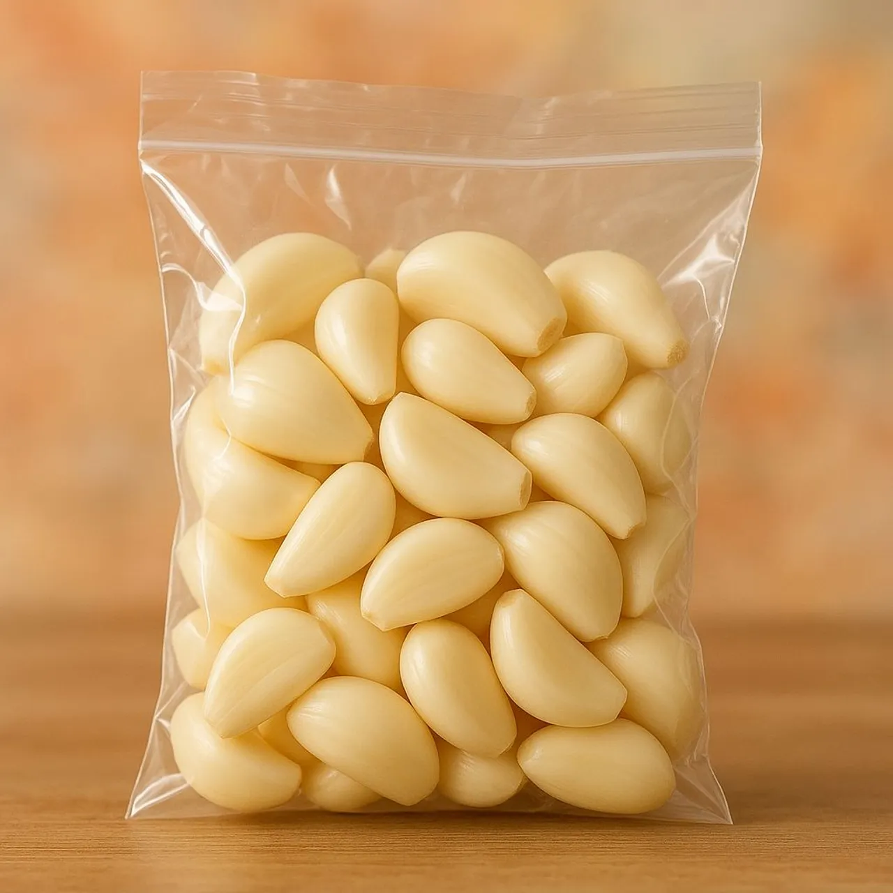 ALHO LIMPO DESCASCADO 1 KILO.