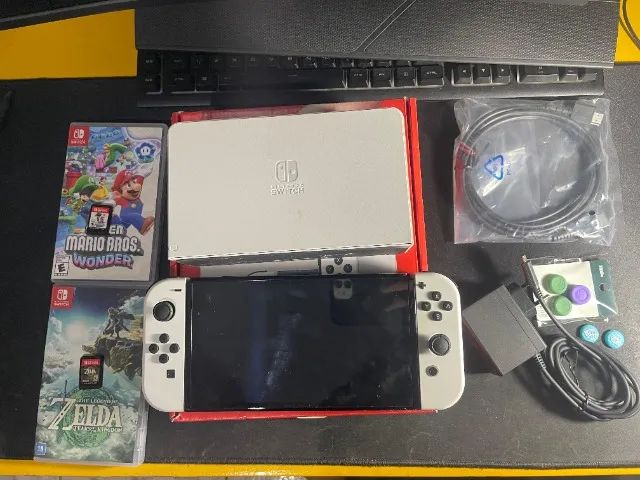 Nintendo Switch Oled Console 64 gb + Jogos - Foto 3