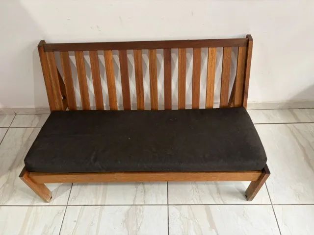 Sofá de Madeira c/ Almofadas 120x70x60cm Tok Stok - Foto 3