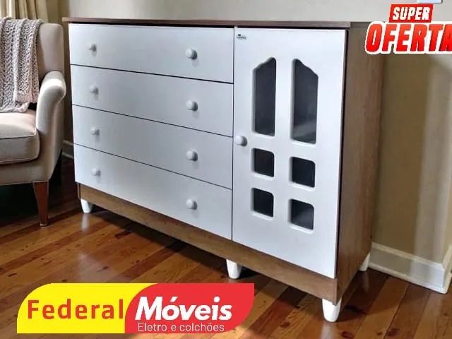 Comoda Infantil Off White 4g 1p TEMOS CREDIÁRIO