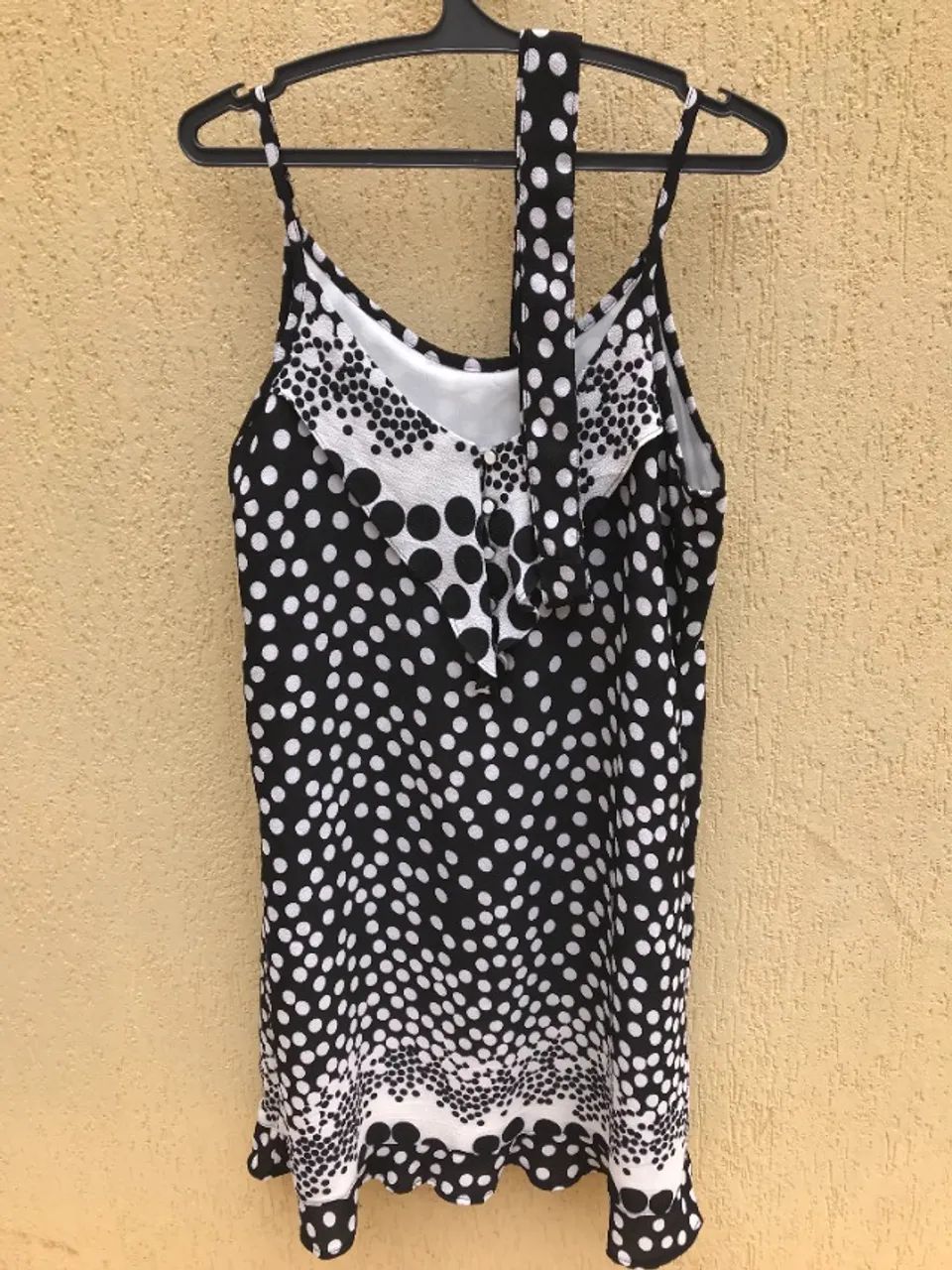 Vestido De Bolinhas Branco E Preto Eslee - Foto 4