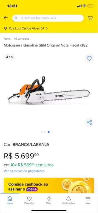 Motosserra Gasolina Stihl Original Nota Fiscal