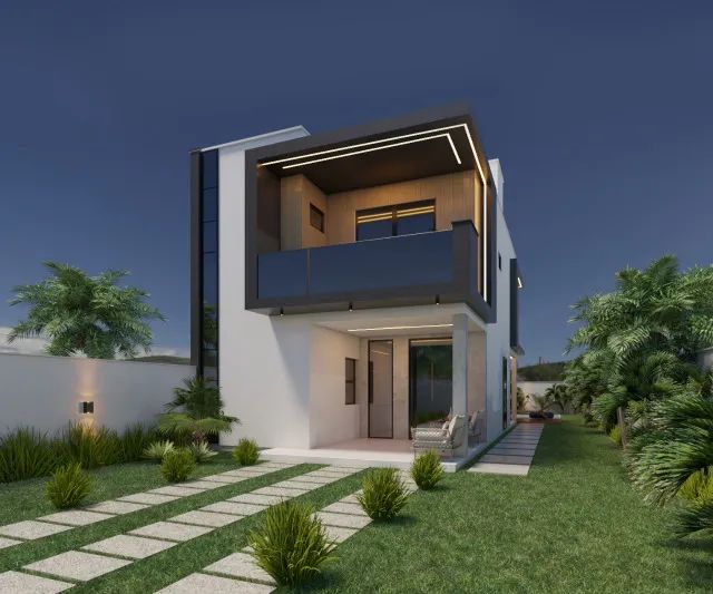 Casa duplex com quatro suítes  no  Eusébio  - 109m²