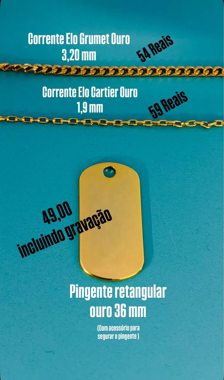Gravação à laser + aço e semijoias e impressão em 3D - Foto 3