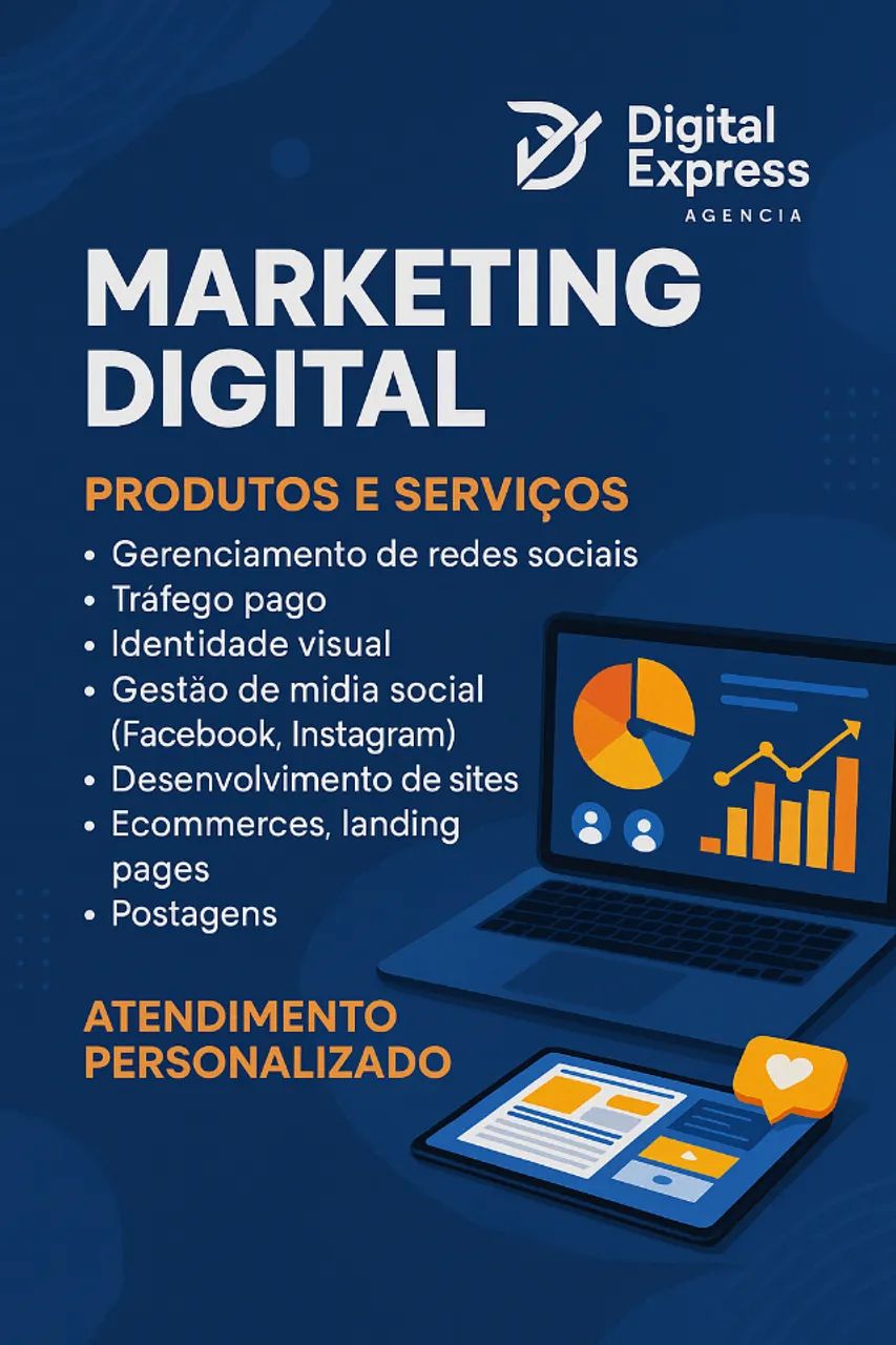 Agência Online de Marketing Digital, Gestão de Midias e Criação de Apps