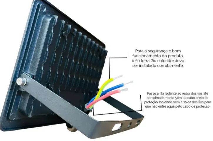 Refletor Led 100w Smd Prova D´água Ip66 Holofote 6500k - Foto 2